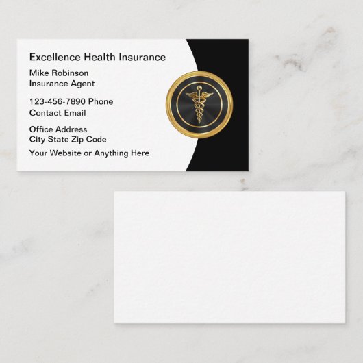 Classy verzekering thema Visitekaartjes nieuw (Voorkant / Achterkant)