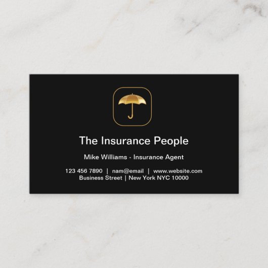 Classy verzekeringsagent nieuwe Visitekaartjes (Voorkant)