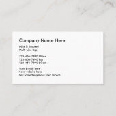 Classy Verzekeringsmakelaar Visitekaartjes (Achterkant)