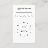 Classy Veterinarian Appointment Business Visitekaartje (Achterkant)