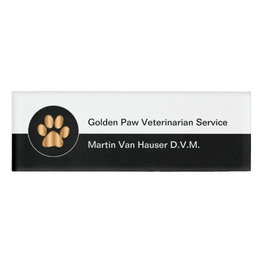Classy Veterinarian Kantoor ID Badges (Voorkant)