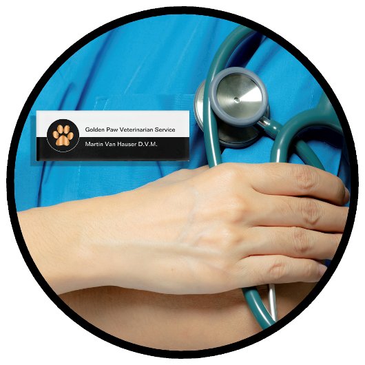 Classy Veterinarian Kantoor ID Badges