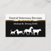 Classy Veterinarian Pet Animals Visitekaartje (Voorkant)