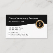 Classy Veterinarian Pet Care Visitekaartje (Voorkant)