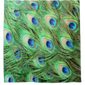 Classy Vibrant Peacock Feathers Douchegordijn (Voorkant)
