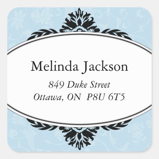 Classy vierkante adreslabels vierkante sticker (Voorkant)