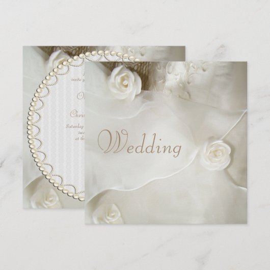 Classy Vintage Wedding Gown Wedding Kaart (Voorkant / Achterkant)