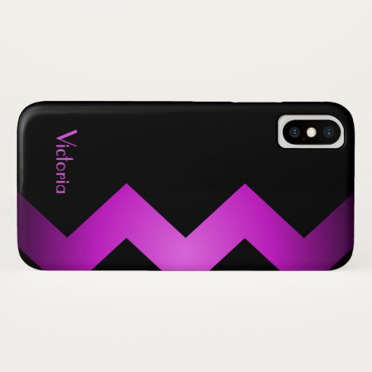 Classy Violet accent gepersonaliseerd Case-Mate iPhone Case (Achterkant (horizontaal))