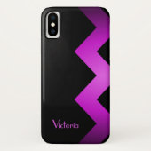 Classy Violet accent gepersonaliseerd Case-Mate iPhone Case (Achterkant)