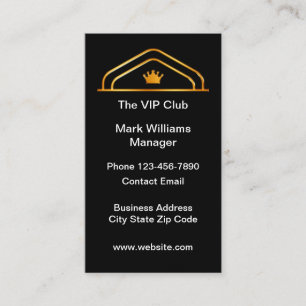 Classy VIP Club Crown Vertical Visitekaartjes