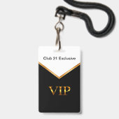 Classy VIP Club Wearable Entry Naam Badges (Voorzijde met lanyard)