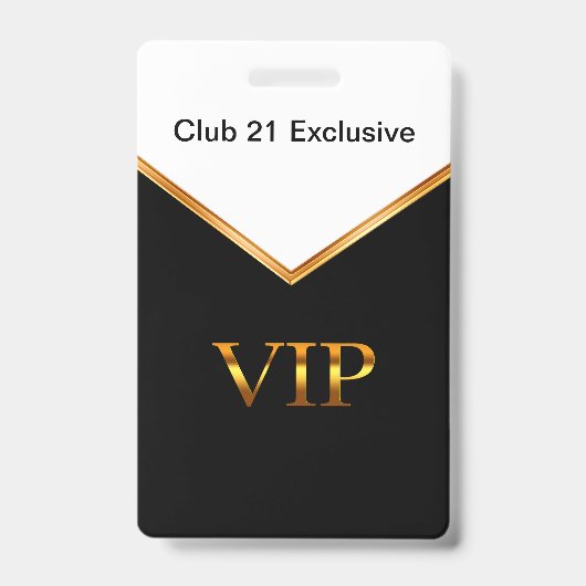 Classy VIP Club Wearable Entry Naam Badges (Voorzijde)