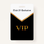 Classy VIP Club Wearable Entry Naam Badges (Voorkant)