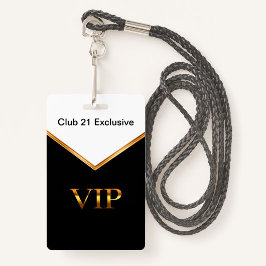 Classy VIP Club Wearable Entry Naam Badges (Voorkant met draagriem)