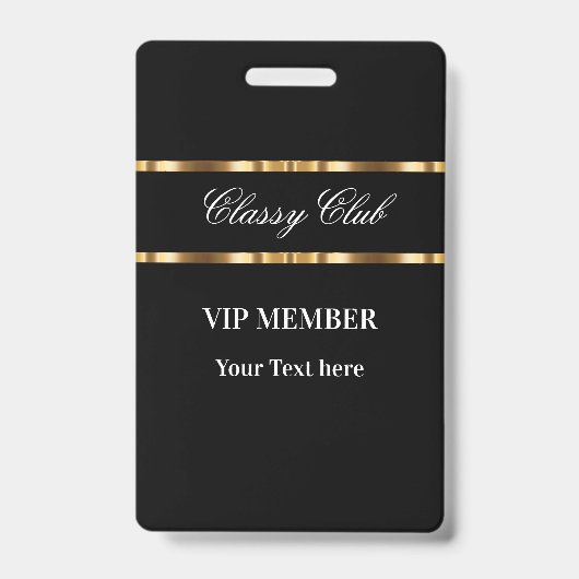 Classy VIP-lid Club Gast Badge (Voorzijde)