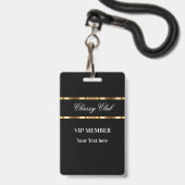 Classy VIP Member Club Guest Badge (Voorkant met koord)