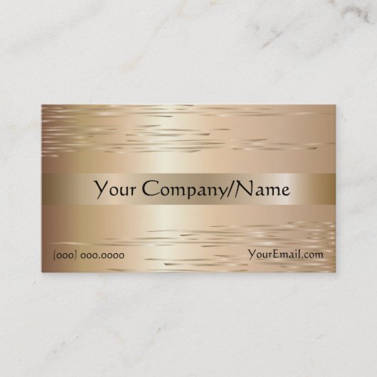 Classy Visitekaartje Metallic Bronze Simple (Voorkant)