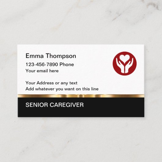 Classy Visitekaartjes voor senior zorgverleners (Voorkant)