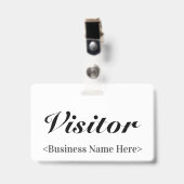 Classy "Visitor" Badge (Voorzijde met clip)