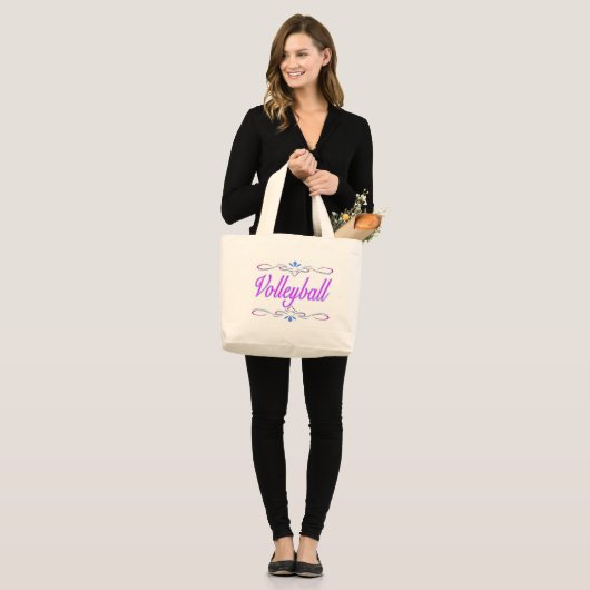 Classy Volleyball Grote Tote Bag (Voorkant (model))