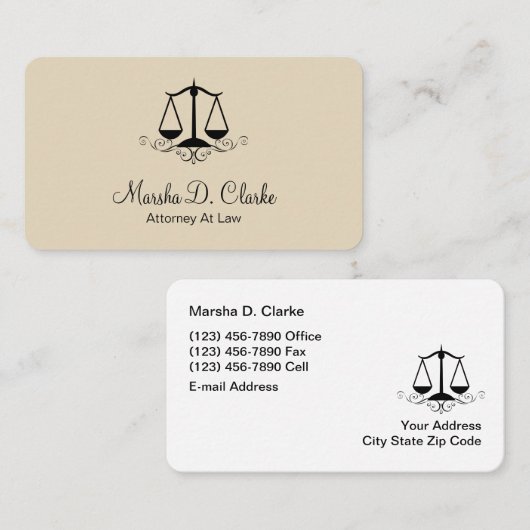 Classy Vrouw Attorney Visitekaartje (Voorkant / Achterkant)