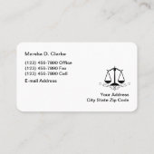 Classy Vrouw Attorney Visitekaartje (Achterkant)