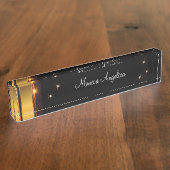 Classy Vrouw Executive Monogram Naambordje (Zijkant)