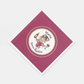 Classy Vrouw Personalized Wine Birthday Napkin Servet (Hoek)