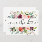 Classy Waterverf Autum bruiloft opslaan van de dat Aankondigingskaart (Voorkant / Achterkant)