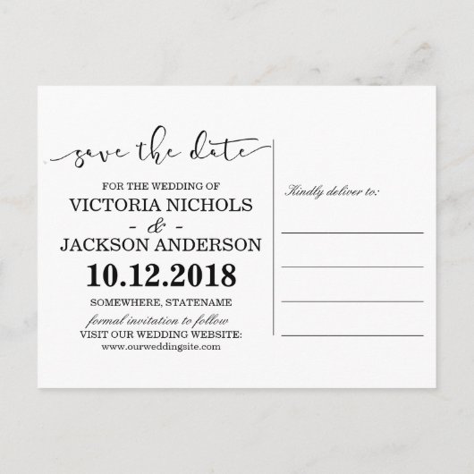 Classy Waterverf Autum bruiloft opslaan van de dat Aankondigingskaart (Achterkant)