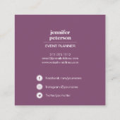 Classy waterverf bloom pony Social Media Icons Vierkante Visitekaartje (Achterkant)