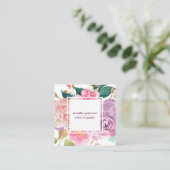 Classy waterverf bloom pony Social Media Icons Vierkante Visitekaartje (Staand voorkant)