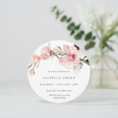 Classy Waterverf Magnolia Vrijgezellenfeest Kaart (Staand voorkant)