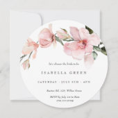 Classy Waterverf Magnolia Vrijgezellenfeest Kaart (Voorkant)