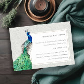 Classy  Waterverf Peacock Weddenschap Informatiekaartje