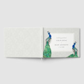 Classy Waterverf Peacock Weddenschap Welkom Gastenboek (Volledig)