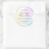 Classy Waterverf Productverpakkingslabel op wit Ronde Sticker (Tas)