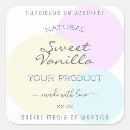 Classy Waterverf Productverpakkingslabel op wit Vierkante Sticker