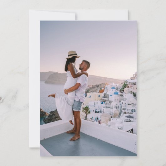 CLASSY WATERVERF ROZE BLOEMIGE BRUILOFT KAART (Achterkant)