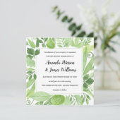 Classy Waterverf wild beadow green Wedding Kaart (Staand voorkant)