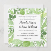 Classy Waterverf wild beadow green Wedding Kaart (Voorkant)
