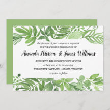 Classy Waterverf wild beadow green Wedding