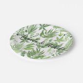 Classy Waterverf wild beadow green Wedding Papieren Bordje (Gekanteld)