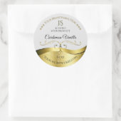 Classy Wavy Gold Decor Lichtgrijs Monogram Label (Tas)