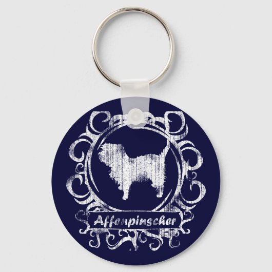 Classy Weathered Affenpinscher Sleutelhanger (Voorkant)