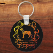 Classy Weathered Argentine Dogo Sleutelhanger (Voorkant)
