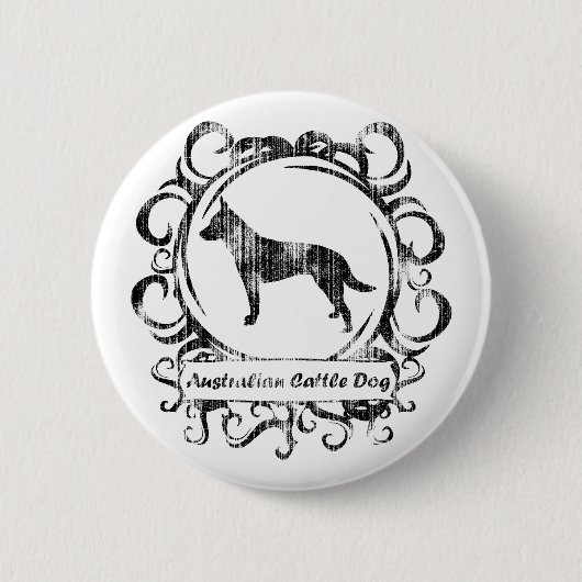 Classy Weathered Australian Cattle Dog Ronde Button 5,7 Cm (Voorkant)
