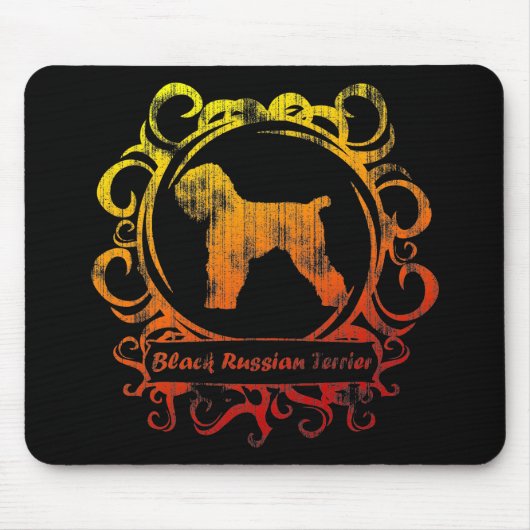 Classy Weathered Black Russische Terrier Muismat (Voorkant)