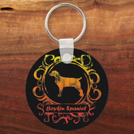 Classy Weathered Boykin Spaniel Sleutelhanger (Voorkant)