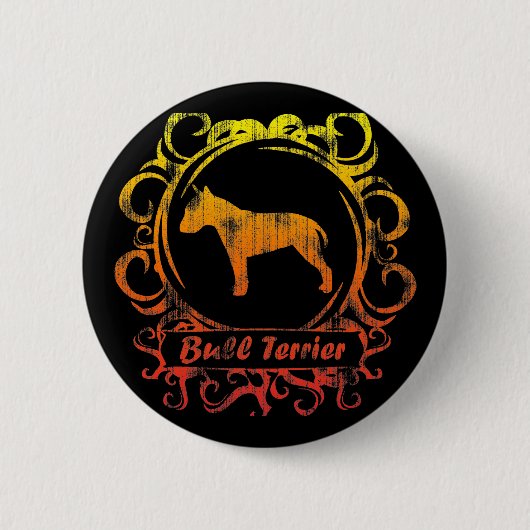 Classy Weathered Bull Terrier Ronde Button 5,7 Cm (Voorkant)